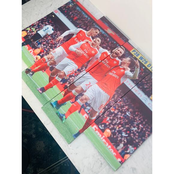 ARSENAL Fútbol Club AFC Goal Celebration 4-Piece Canvas Wrap TOTTENHAM 2016 EUC - Picture 2 of 12